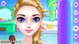 冰雪奇缘艾莎公主换装游戏公主在挑选一个好看颜色的口红