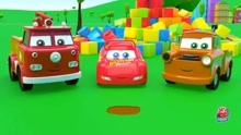 儿童早教 认识颜色 汽车总动员 汽车玩具视频