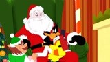 兔八哥与坏蛋兔宝宝超级巨星：圣诞老人幻觉达菲鸭直接坐上去