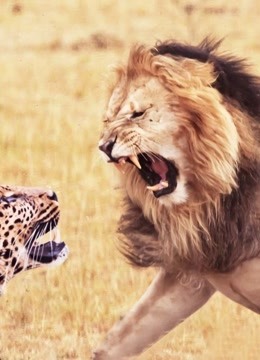 一只豹子挑战狮群,正在午休的狮子恼羞成怒,狮子:这货