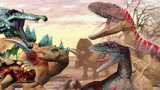 侏罗纪世界恐龙争霸：绝对罕见的恐龙车轮大混战，谁都有败的时候
