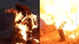 《水门桥》发布战场花絮！演员被火焰包裹，成“火烧人”坚持不动