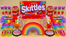 彩虹Skittles系列史莱姆，明亮炫彩甜美解压，成品会像彩虹糖吗