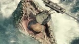 《侏罗纪世界》巨型沧龙一跃而起，生吃大鲨鱼，观众直呼酷毙了