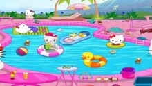 Hello Kitty游戏 一团糟的游泳池