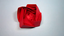 简单的方形玫瑰折纸教程
