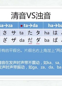 千秋日语浊音图 送气不送气音