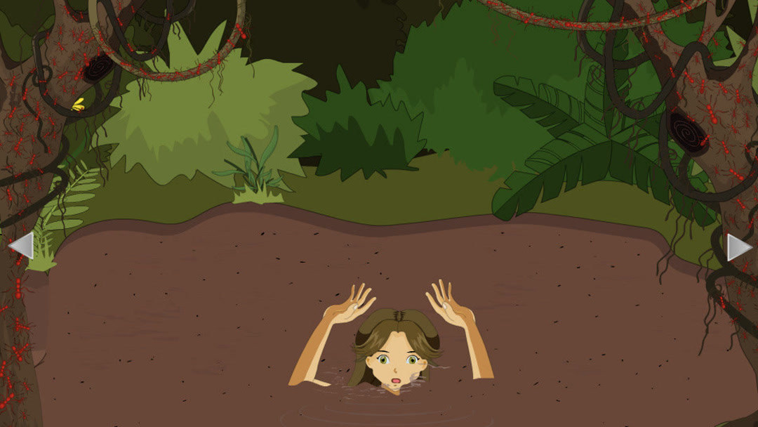 桃桃解谜密室逃生系列益智小游戏  :救出陷入沼泽的女孩游戏