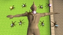 GMOD游戏奥特曼的能量被青铜蜘蛛偷走了变成石像
