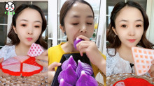 【吃冰】：小姐姐吃键盘块，吃牛奶披萨，吃水晶包子，果冻~
