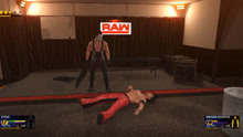 WWE游戏 魔蝎大帝斯汀VS中邑真辅 魔蝎大帝后台用椅子狂打中邑