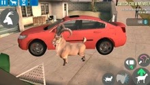 模拟山羊：老山羊发现一辆红色轿车，准备开始驾驶！