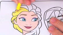 冰雪奇缘动画中的冰雪女王艾莎与安娜公主漫画涂色游戏