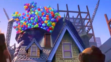 飞屋环游记：无数气球拴在房子上，房子竟飞起来了，真神奇！