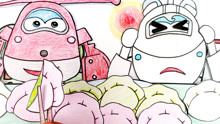手绘定格动画：超级飞侠乐迪想吃韭菜馅饺子，吃完还冲米莉打嗝！