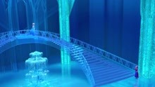 冰雪奇缘：蓝色城堡太美了！冰雪做的豪华宫殿，安娜都看呆了
