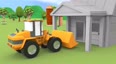 工程车齐心协力给蔬菜房屋染色幼儿益智动画