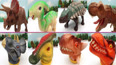 多种恐龙玩具大战