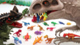 超大恐龙玩具和迷你恐龙玩具